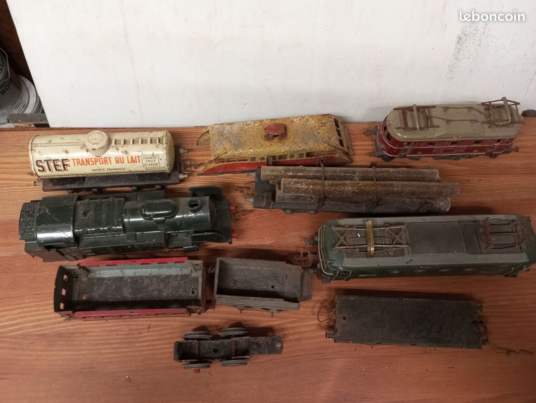 Gros Lot De Trains Anciens échelle 0 Et HO - Jep, Hornby, SNCF, Märklin, Meccano