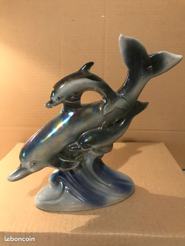 Dauphin en céramique hauteur 21 cm (image 1)