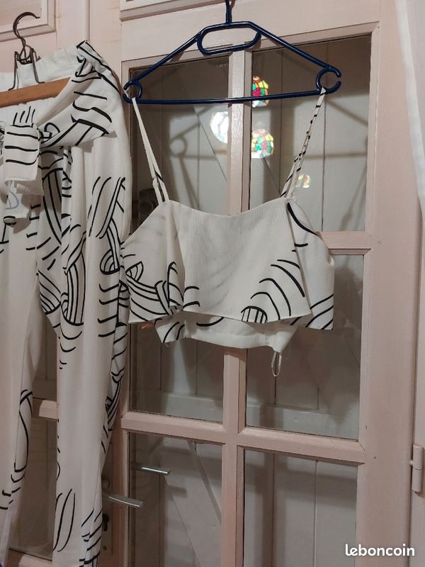 Ensemble pantalon blanc et noir (image 3)