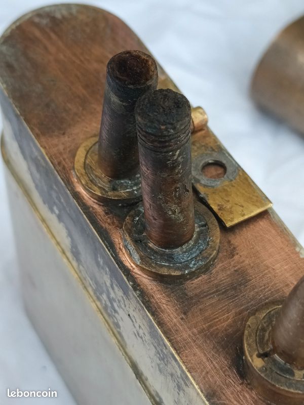 Ancien grand briquet travail de tranchée en laiton - DISPONIBLE (image 12)
