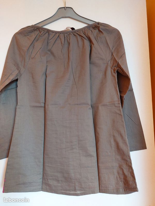 Tunique Femme Savage Culture Brodée Multicolore - Taille 38, 100% Coton, Neuf Sans étiquettes