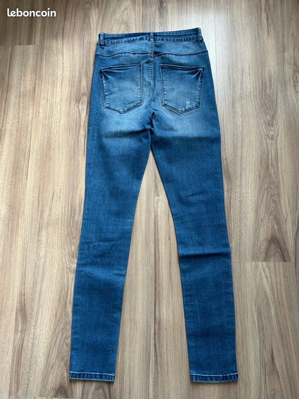 Jean bleu troué Slim Only Tailles XS-S (image 6)