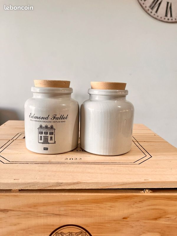 🫙 Lot de 2 pots en grès déco / rangement avec couvercles (image 3)