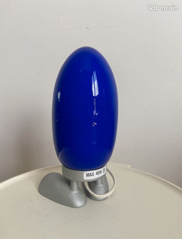 IKEA FJORTON – lampe/veilleuse bleue – design Tatsuo Konno, années 1990 (image 4)