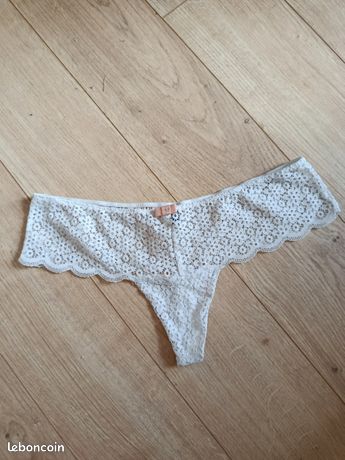 Nuisette blanche microfibre dentelle et string | A Mes Amours