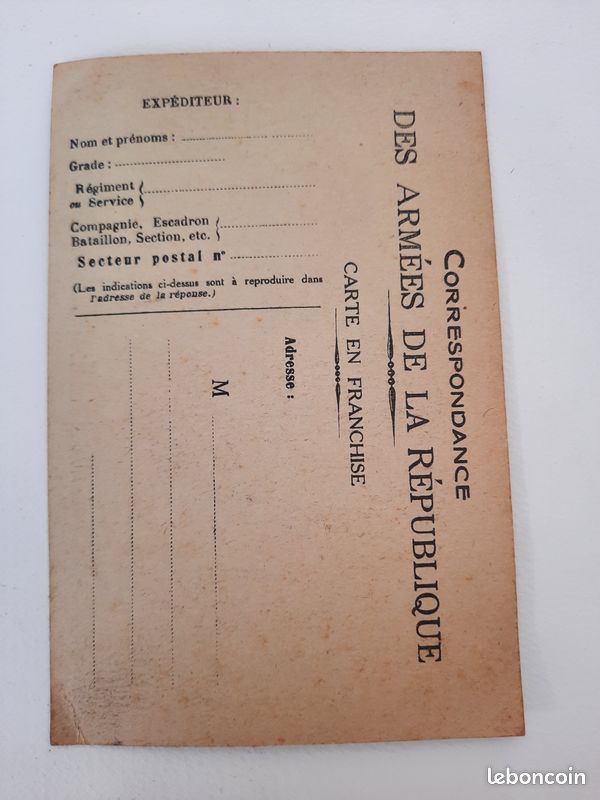 Carte postale 1914-1918 (image 2)