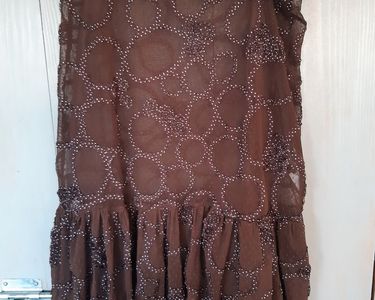 Gilet Cinq Six Mouches - Taille 2 (Large) - Couleur Bordeaux - Occasion Très Bon État - Style Déstructuré