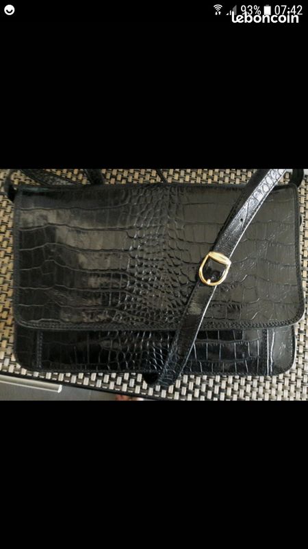 Pochette noire Antonini cuir (image 1)