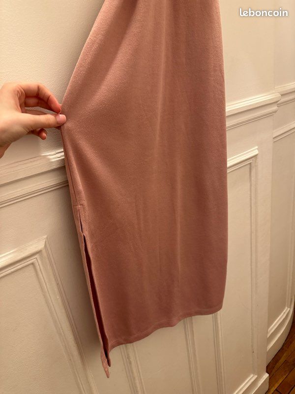 Robe-crayon mi-longue rose Bershka Vêtements