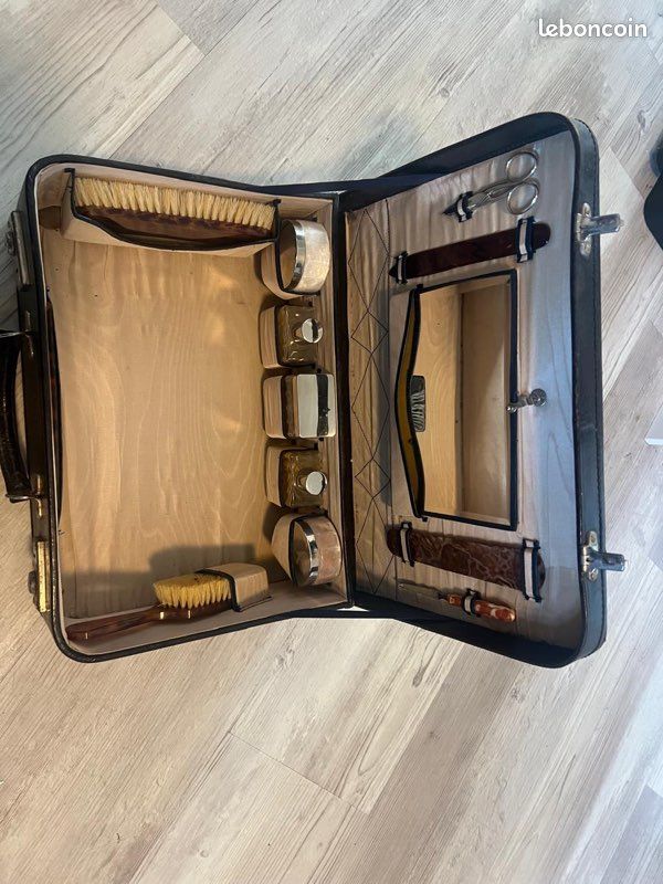 Valise de toilette vintage antiquités (image 2)