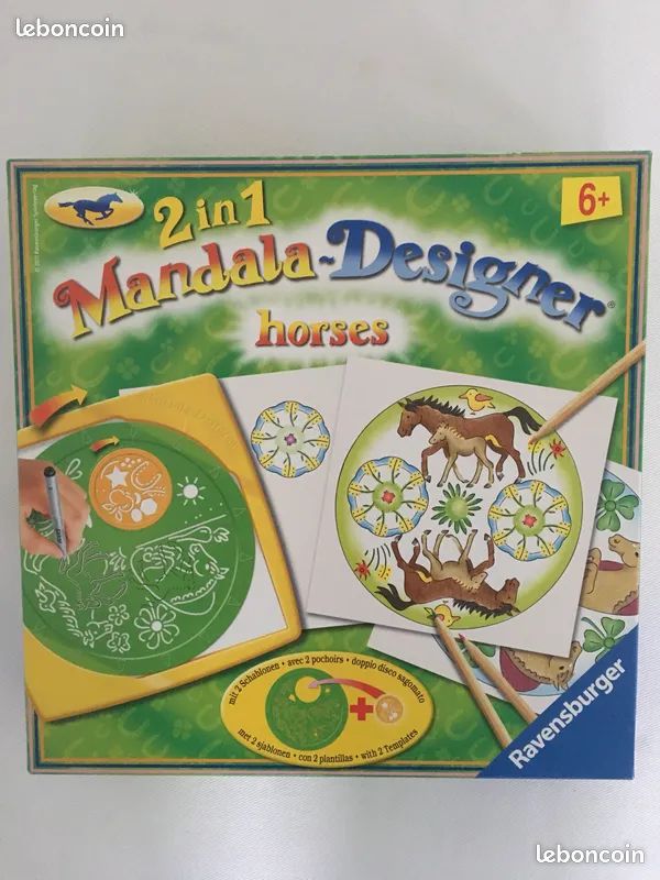 Coffret dessins Mandala Designer Horses (chevaux) (image 1)