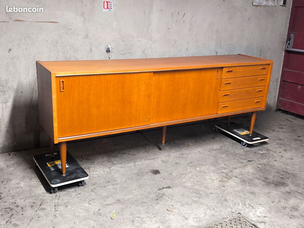 Enfilade scandinave vintage teck années 70 (image 7)
