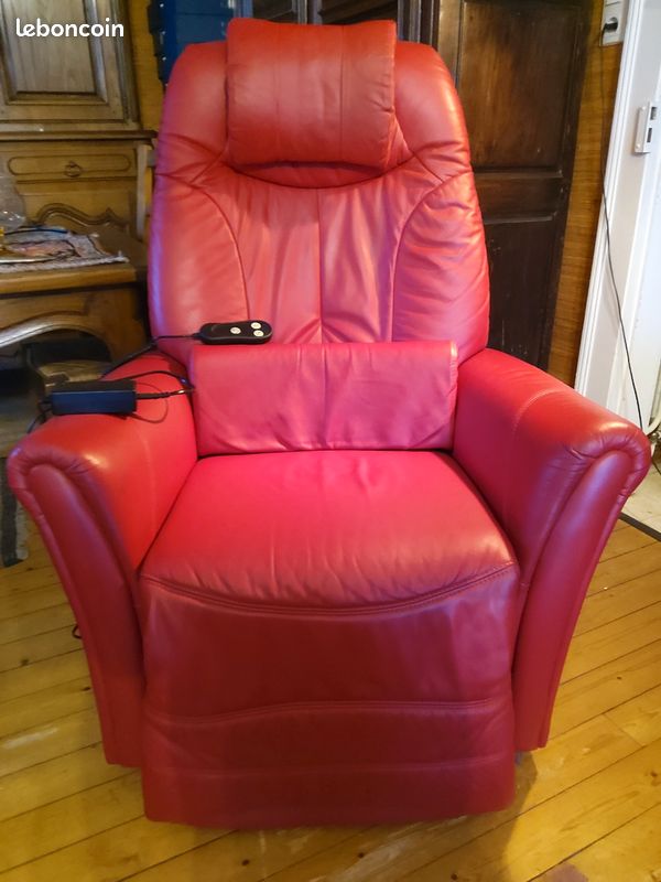 FAUTEUIL EN CUIR Médicalisé, relaxation (électrique avec systèmes "Relève Personne" et "Lombex") (image 4)