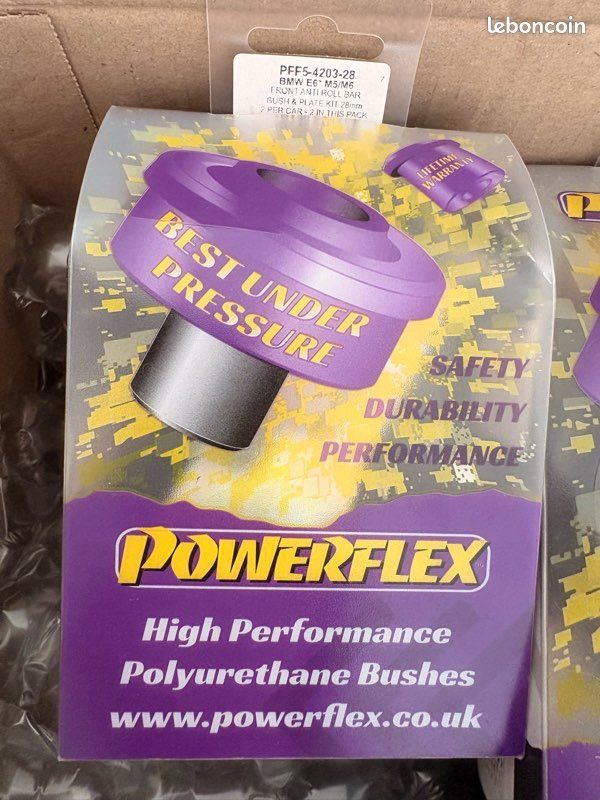 Silentblocs Powerflex pour BMW M6 E63 M5 e60 (image 2)