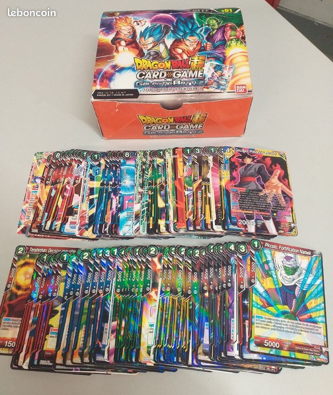Lot De 50 Cartes Dragonball + 3 Holographiques - Jeu De Cartes à Collectionner En Anglais