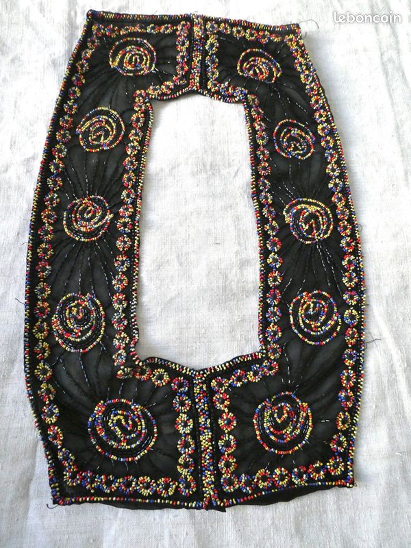 Robe Ancienne Années 1930 Broderie Sur Tulle Robe Vintage De Collection