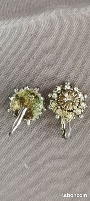 Boucles d'oreilles fantaisie strass (image 1)