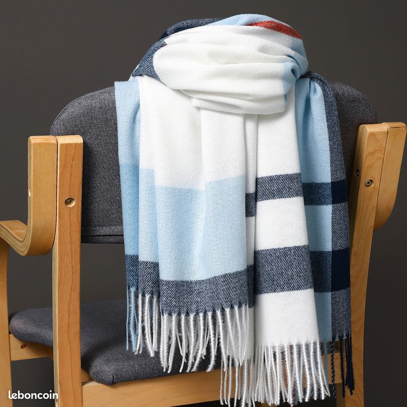 Echarpe Femme Bleue en Cashcryl - Fabriqué en France
