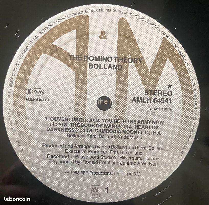 Vinyle - Bolland - The Domino Theory - AMLH 64941 (image 7)