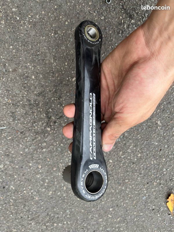 Pédalier Campagnolo Centaur En Aluminium Noir - Longueur 175mm, Double Plateau, Occasion