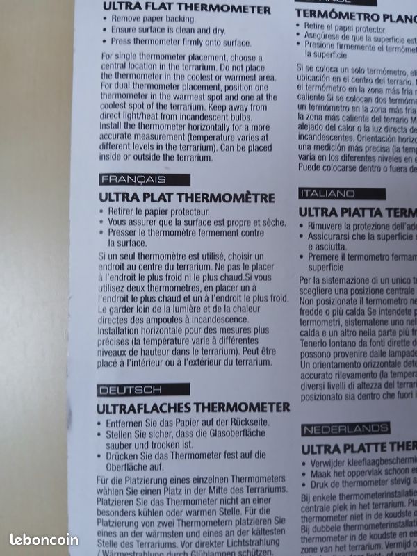 Thermomètre Exo Terra NEUF (image 2)
