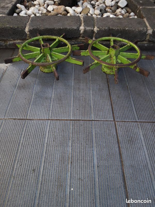 2 roues agricoles anciennes acier – pièce machine / bricolage (image 4)