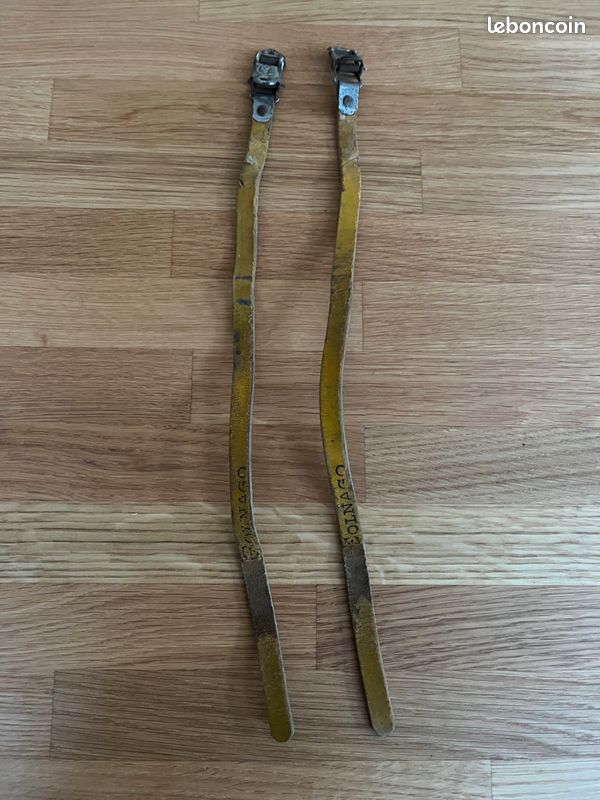 Sangles pour cale pieds-Leather Toe Straps NEUF-NOS VINTAGE ref216pp5