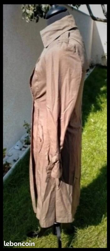 Manteau trench kaki marron neuf vintage (image 13)