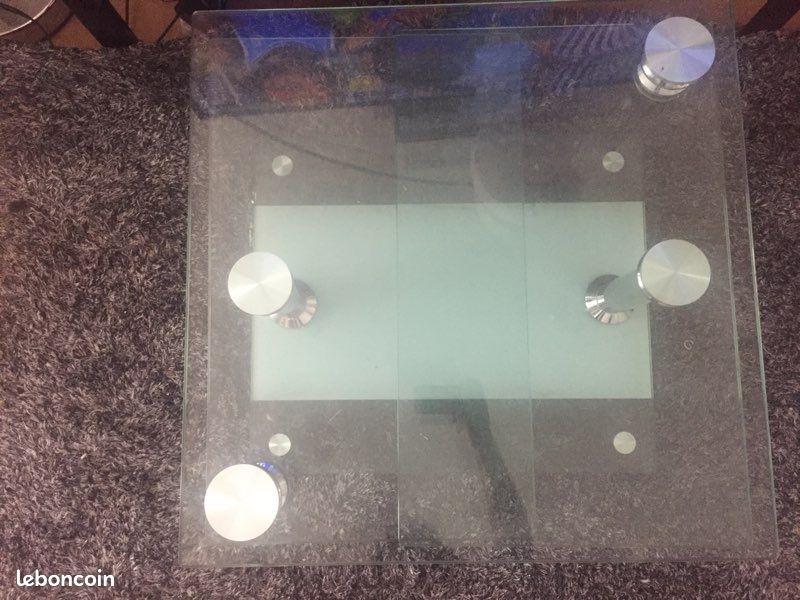 Table basse en verre (image 1)