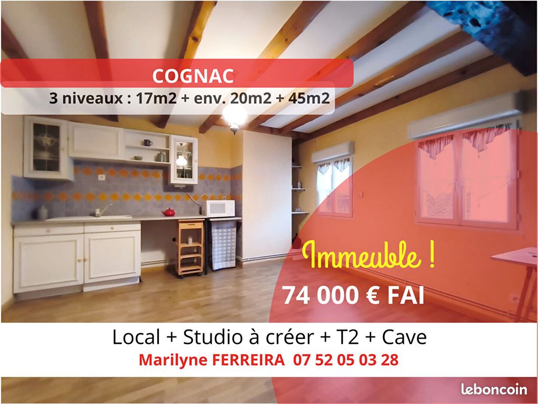 Immeuble 4 pièces 82 m² · à Cognac · 82 m² · 74 000 €