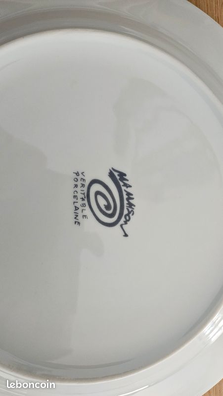 Service porcelaine véritable bleu et blanc (image 6)