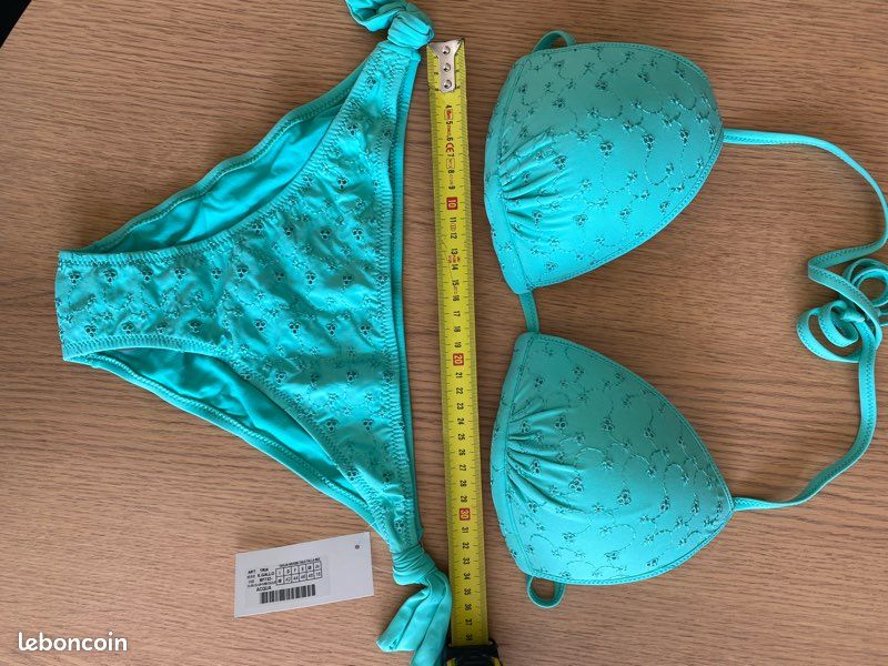 Bikini triangle push up bleu mint T44 XXL (image 9)