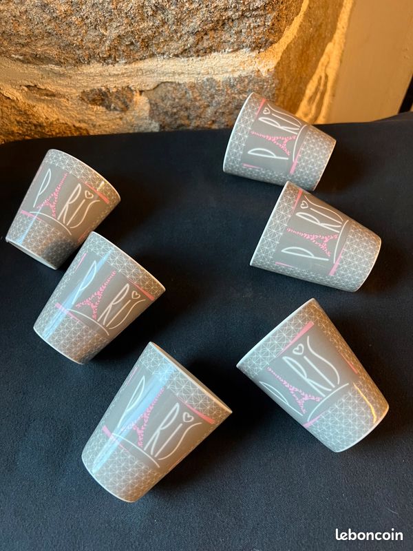 Magnifique lot de 6 tasses Efya Paris (image 4)