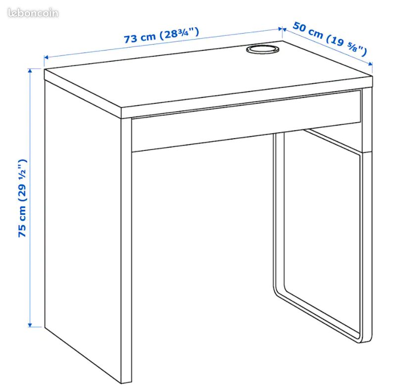 Chaise/Fauteil de Bureau + Bureau + Miroir (image 3)