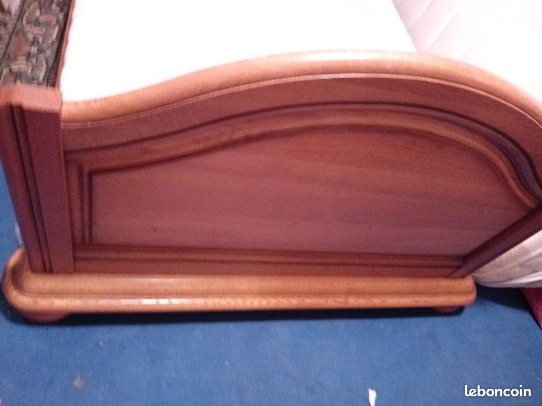 Lit chêne avec sommier et matelas (image 2)