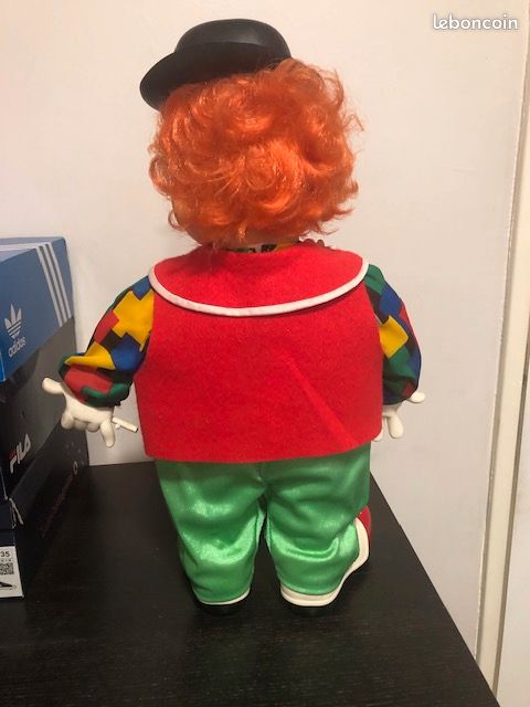 Ancienne Poupée Clown Vintage JESMAR Espagne - Celluloïd Coloré - Années 1960/70