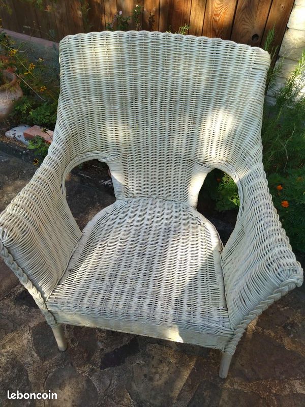 Fauteuil en osier (image 1)