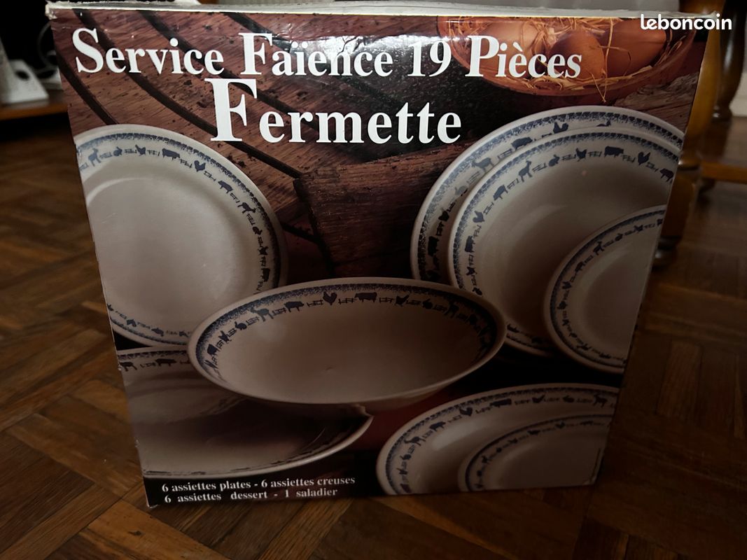Service 19 pièces en faïence (image 1)