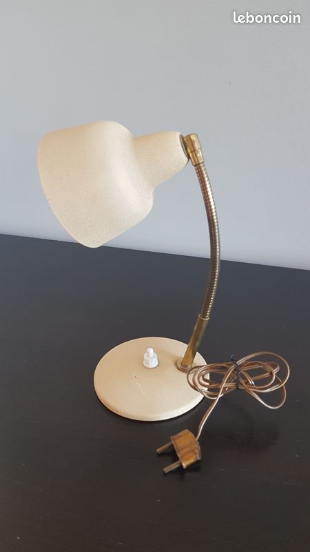 Petite lampe beige vintage (image 3)