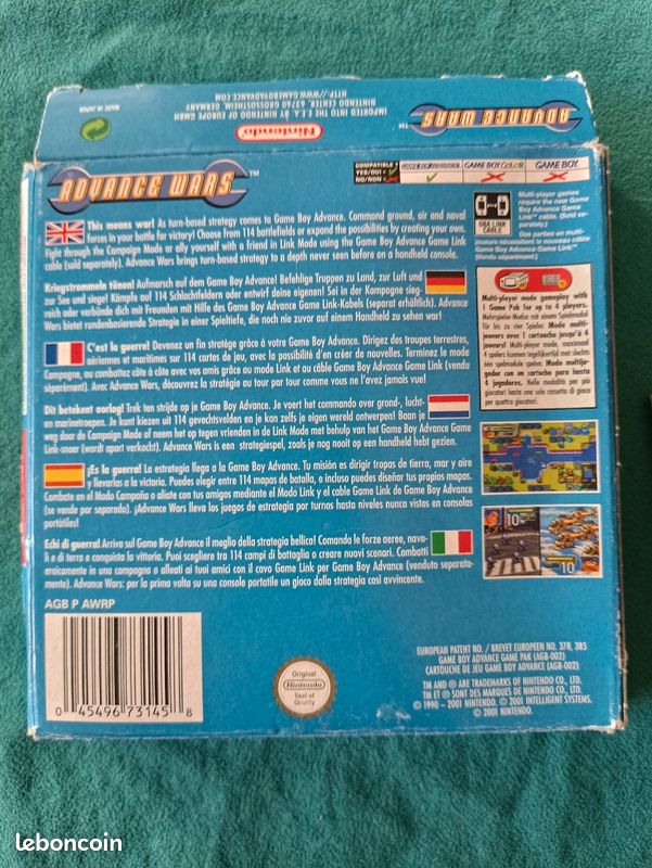 Jeu Game Boy Advance : ADVANCE WARS - Version EUR | Testé Et Fonctionnel | Officiel Nintendo | Bon état