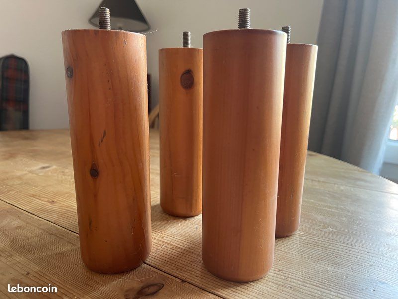Pieds de lit en bois x 4 (image 2)