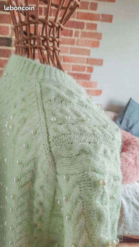 PULL EN COTON ET LIN - Vert | France