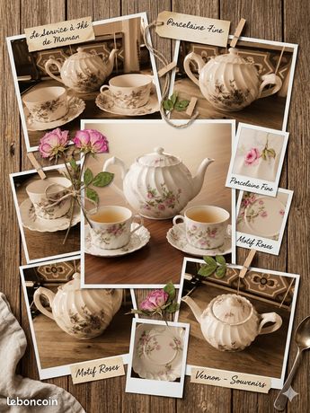 Service à thé ancien Théodore Haviland - 6 pièces (+1 gratuite) sur