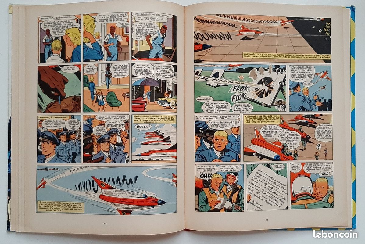 Belle BD Duel dans le ciel, Edition originale de 1962 (avec les pointsTintin) (image 7)