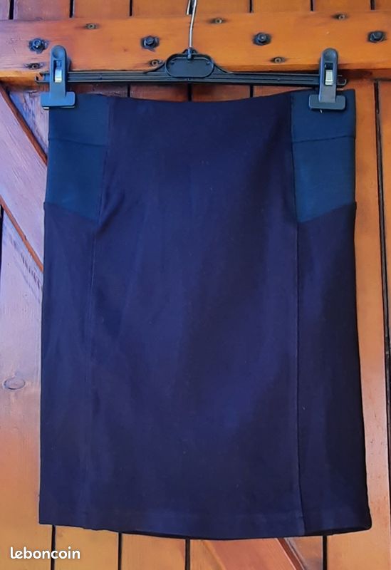 Jupe Noire Crayon Jennyfer Taille 36 - Professionnelle - Genou - Très Bon état - Fermeture éclair
