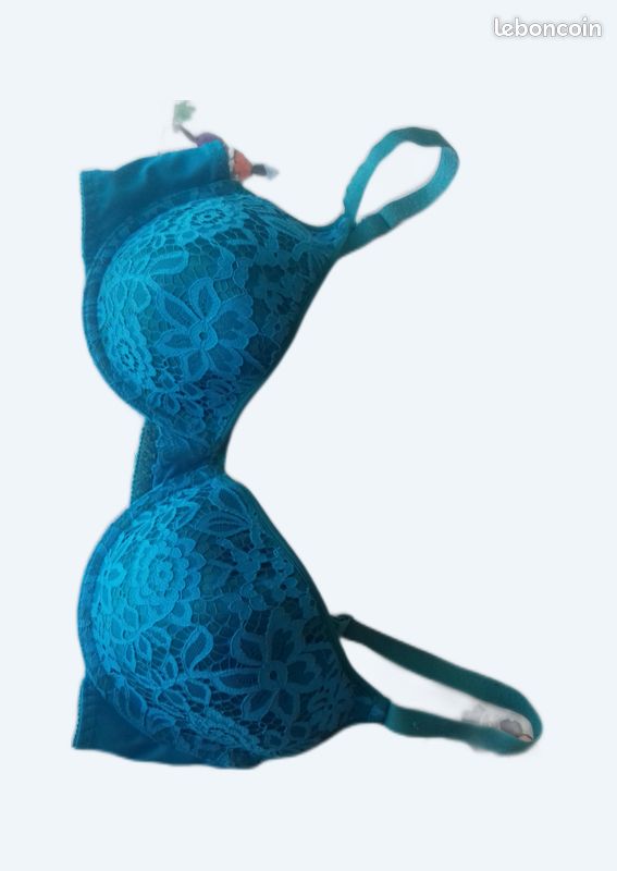 Ensemble Soutien-gorge + Culotte Push-up Bleu F&P - Bonnet C, Tailles 85C Ou 95C - Neuf Avec étiquettes