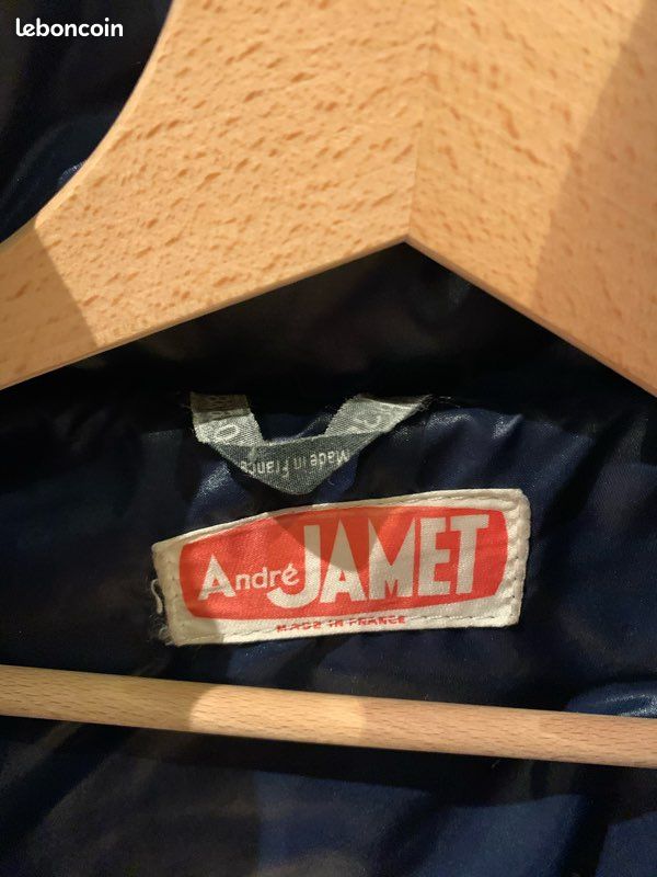 Blouson Doudoune Vintage André Jamet - Taille M, Bleu - Ski Montagne, Made In France