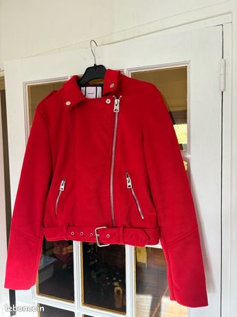 Manteau Caban Long Noir Jennyfer Taille S - Occasion Très Bon État