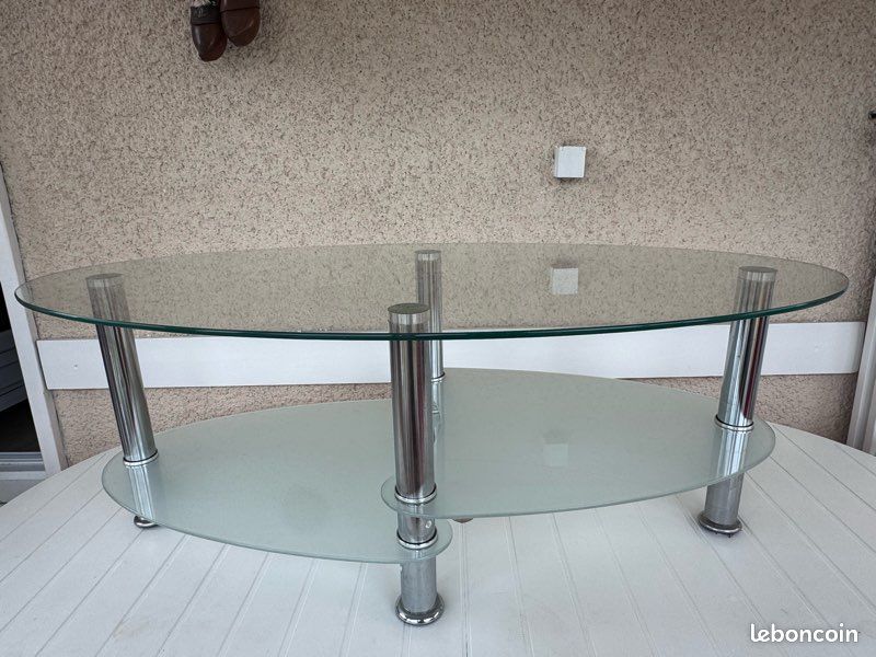 Table basse en verre (image 1)