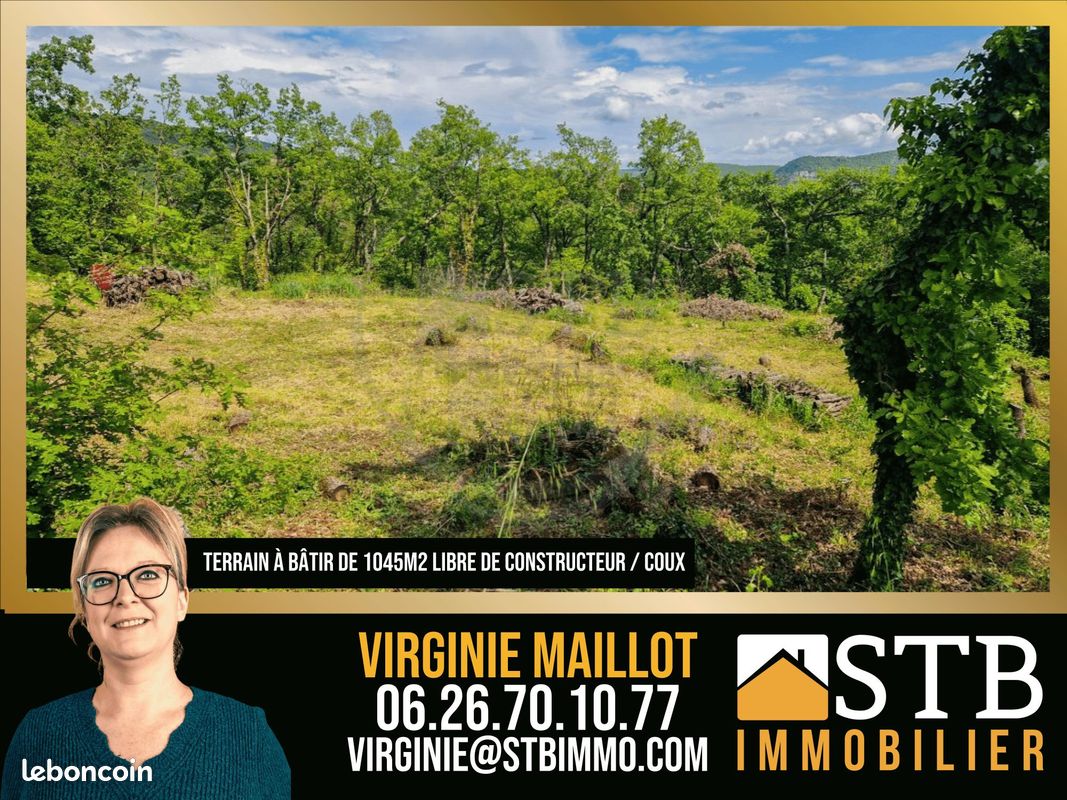 Terrain 1045 m² · à Coux · 1 045 m² · 80 000 €